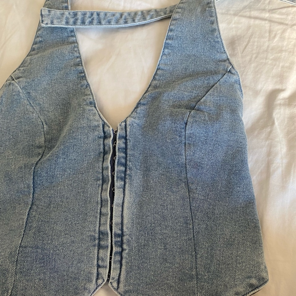 Emory Park Denim Halter Top